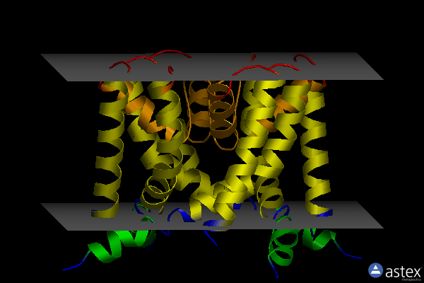 Membrane view of 3k0g
